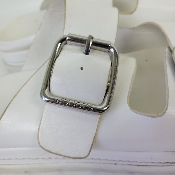 J SLIDES Two Buckle Platform Slides Sz 9 - Picture 5 of 10